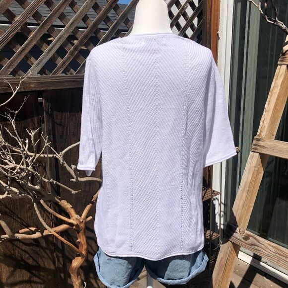 Norm Thompson Half Sleeve Textured Sweater - Picture 4 of 5